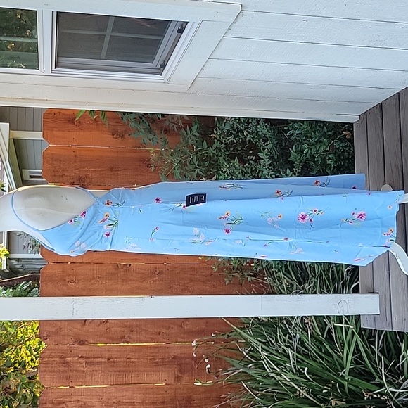 NWT Lulu's Blooming Vision Light Blue Floral Print Maxi Dress - Picture 7 of 11